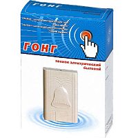 Звонок проводной Тритон Гонг два удара регул. громкости 220В 80-90дБА белый картинка 